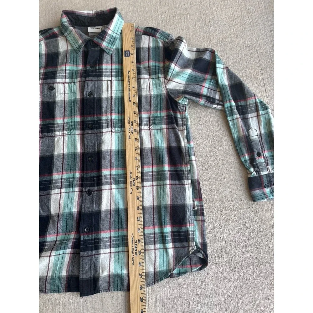 Men's The North Face Arroyo Lightweight Flannel Size Medium Black Mint Green